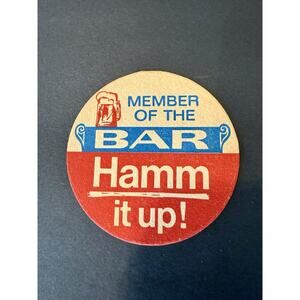 Vintage 1967 Rare Hamm’s Beer Coasters Set of 8 “Member of the Bar Hamm It Up”